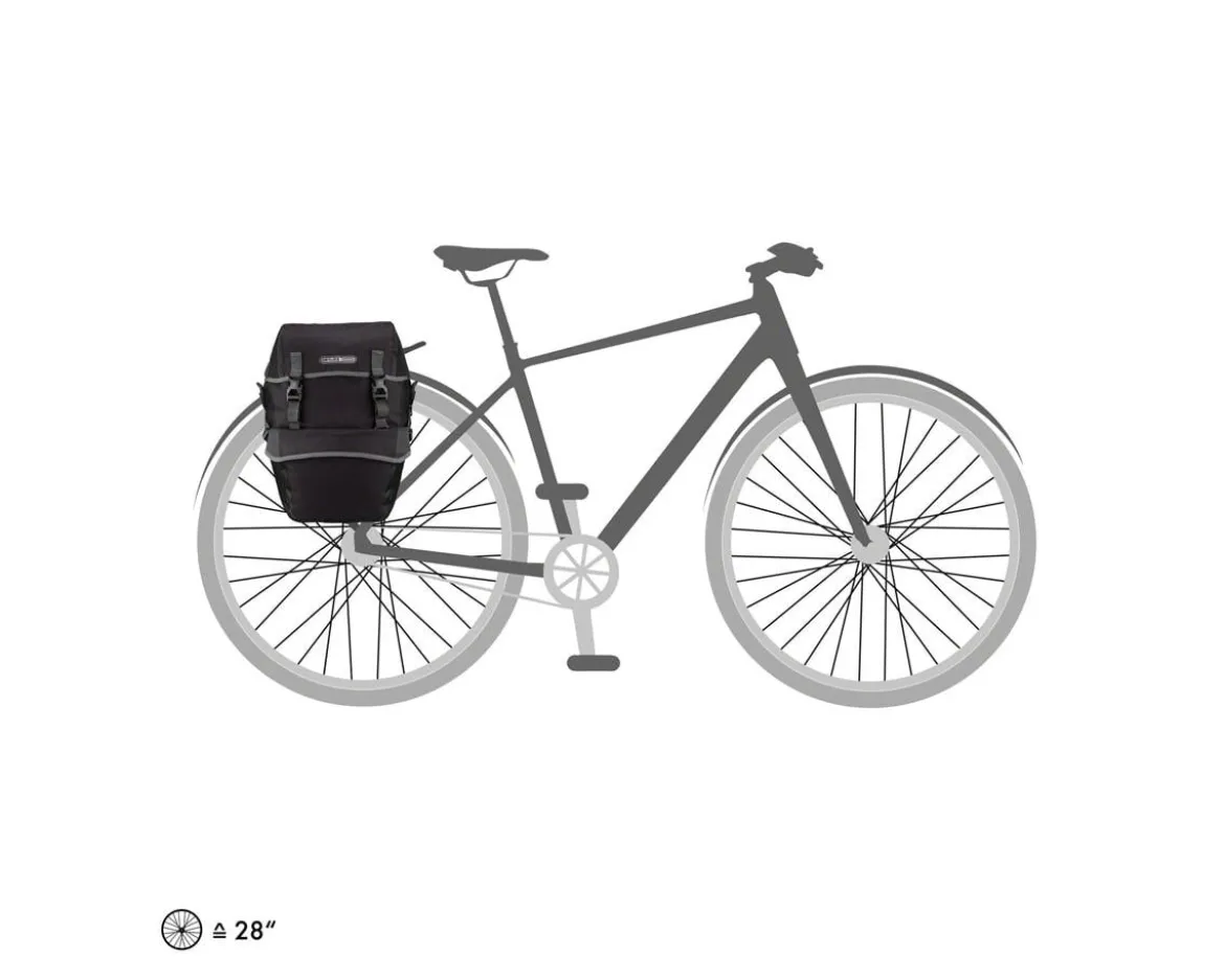 Ortlieb Bike-Packer Plus Panniers (Granite/Black) (42L) (Pair)