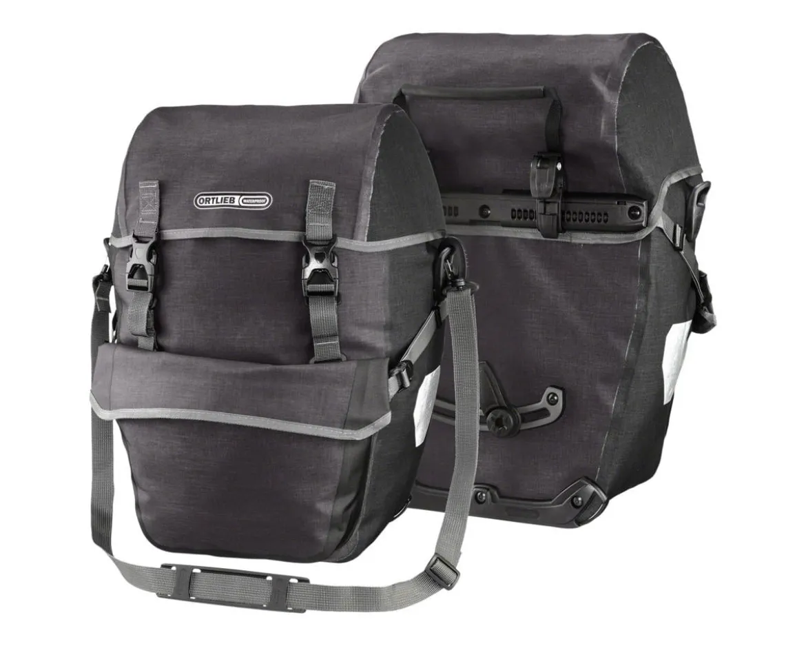 Ortlieb Bike-Packer Plus Panniers (Granite/Black) (42L) (Pair)