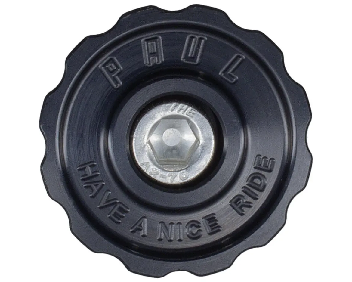 Paul Components Aluminum Top Cap (Black) (1-1/8")