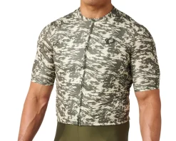Pearl iZUMi Attack Short Sleeve Jersey (Deep Lichen Green Waverock) (L)