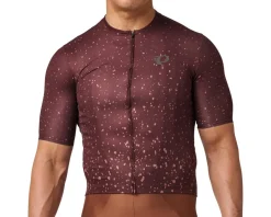 Pearl iZUMi Attack Short Sleeve Jersey (Bitter Chocolate Splatera) (L)