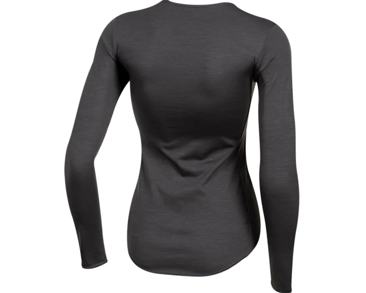 Pearl iZUMi Women’s Merino Long Sleeve Base Layer (Phantom) (XS)