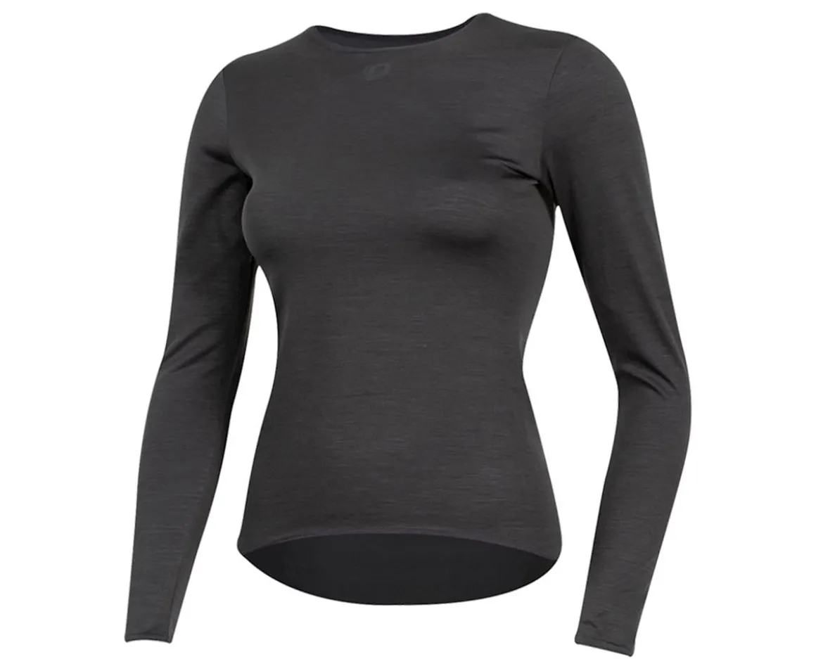 Pearl iZUMi Women’s Merino Long Sleeve Base Layer (Phantom) (XS)