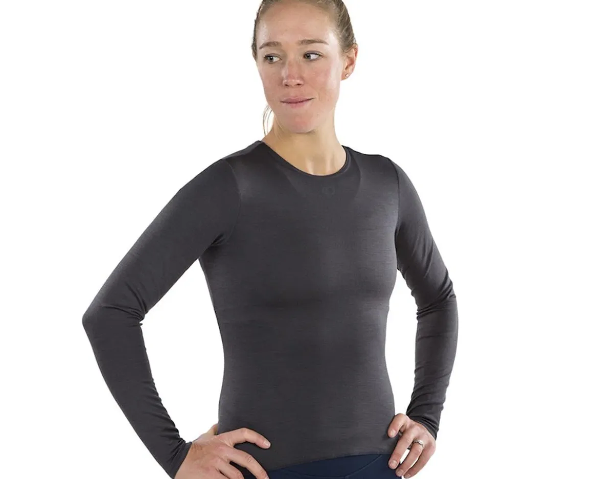 Pearl iZUMi Women's Merino Thermal Long Sleeve Base Layer (Phantom) (L)