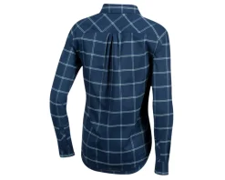 Pearl iZUMi Women's Rove Long Sleeve Shirt (Navy/Aquifer Plaid) (XS)