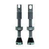 Peaty's Alloy Presta Valve Stems (Slate) (42mm) (Pair)