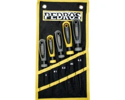 Pedro's Bicycle Screwdriver Set w/ Pouch (Black/Yellow) (Set of 5)