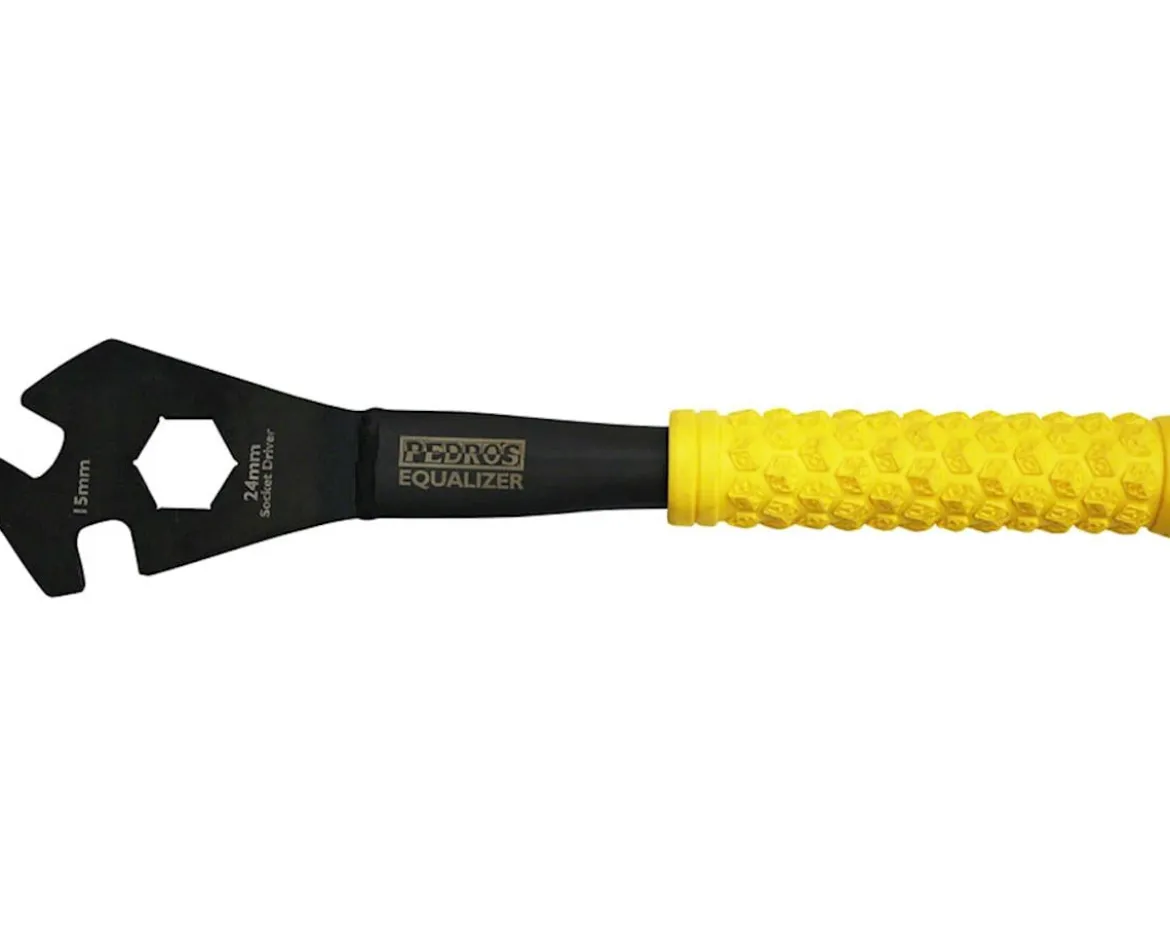 Pedro's Equalizer Pedal Wrench II w/ Socket Driver (Dual 15mm Pedal Slots) (24mm Socket Driver)