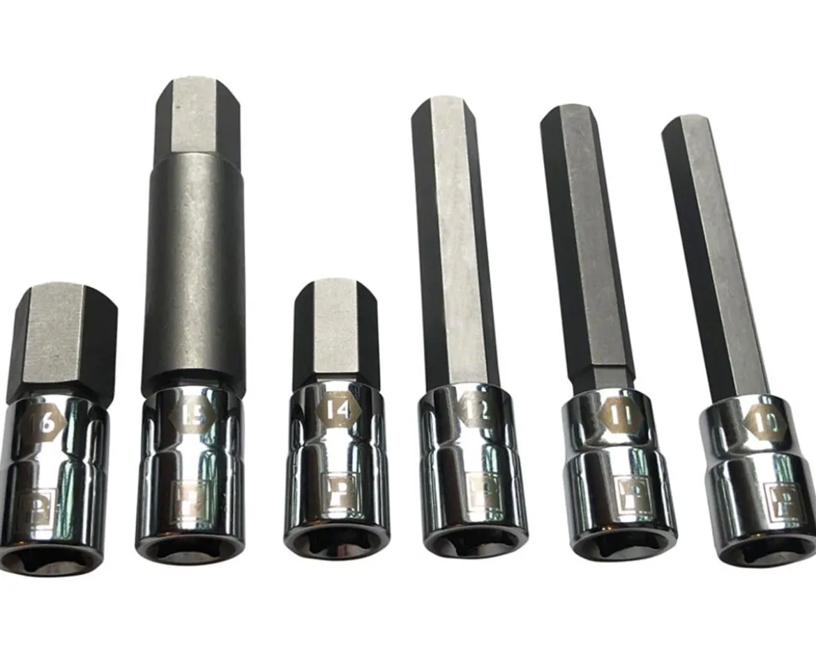 Pedro's Large Sized Hex Bit Set (10-16mm) ( 6 Hex Bits)