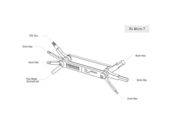 Pedro's Rx Micro-7 Multi Tool (Black) (7-Function)