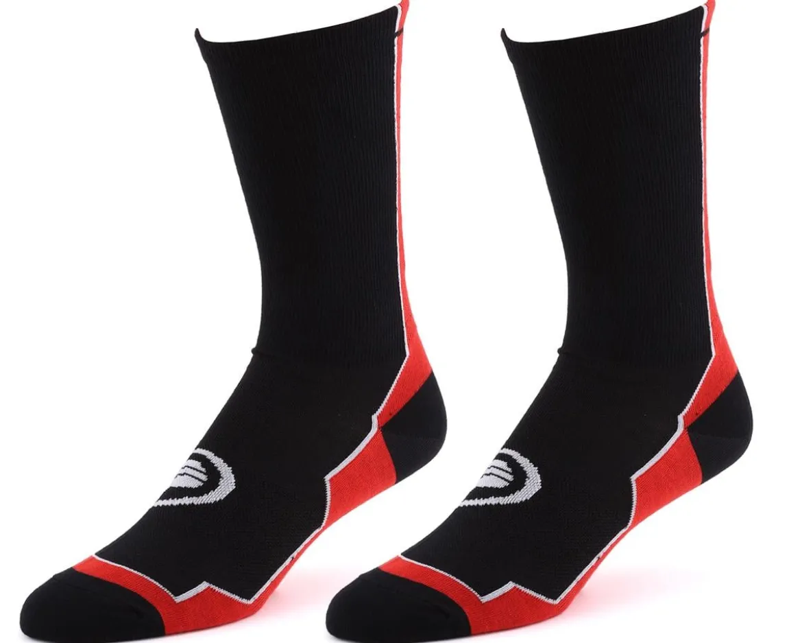 Performance 8" Speed Socks (Black/Red) (S/M)