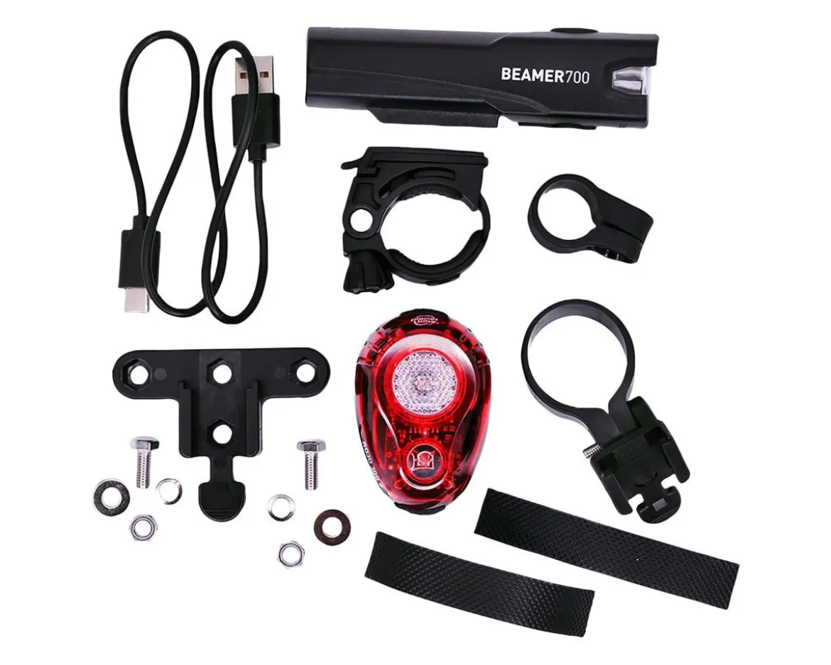Planet Bike Beamer 700/Rojo 100 Headlight/Tail Light Set