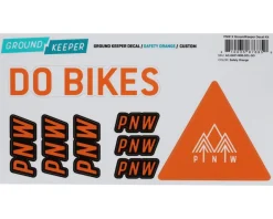 PNW Components X Ground Keeper Custom Handlebar Decal Kit (Safety Orange) (For Loam and Range Gen 4)