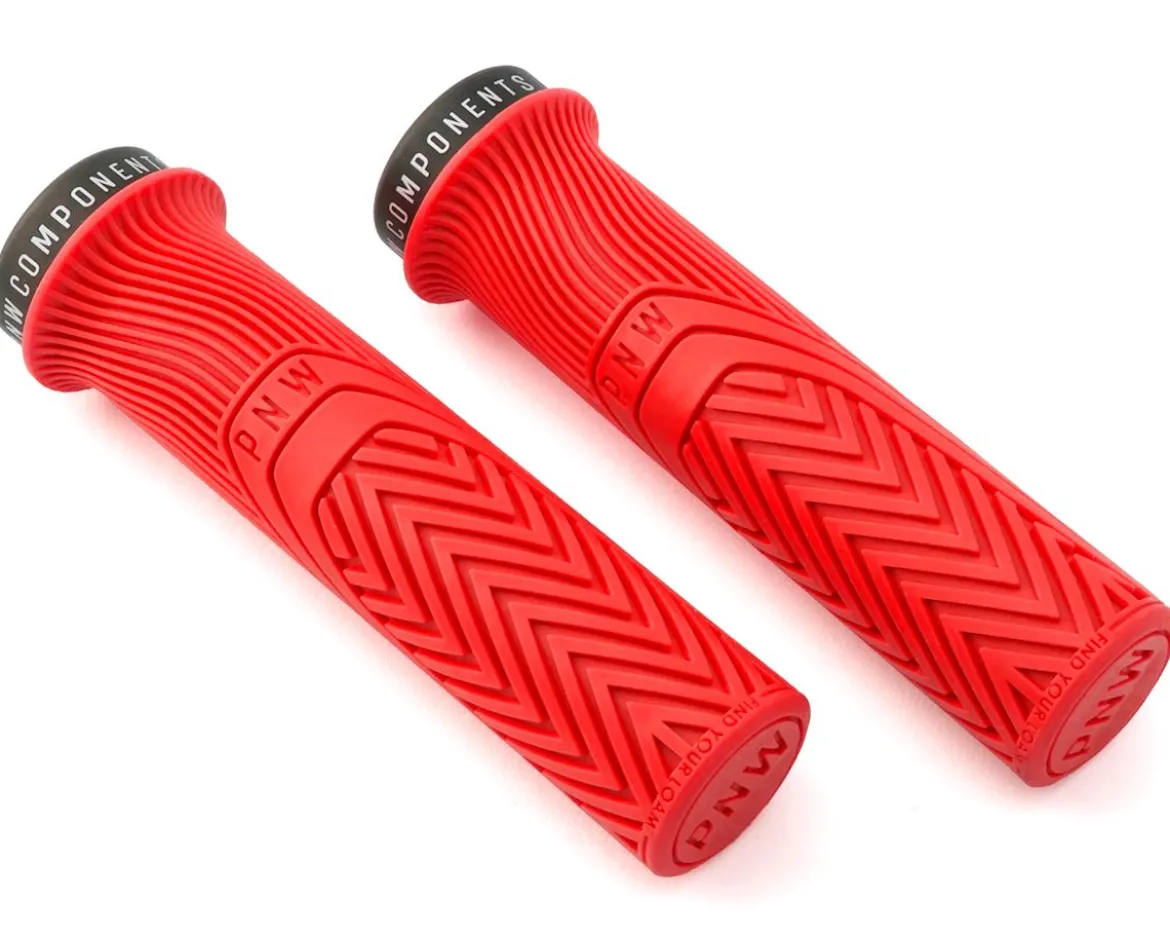 PNW Components Loam Mountain Lock-On Grips (Really Red) (Regular)