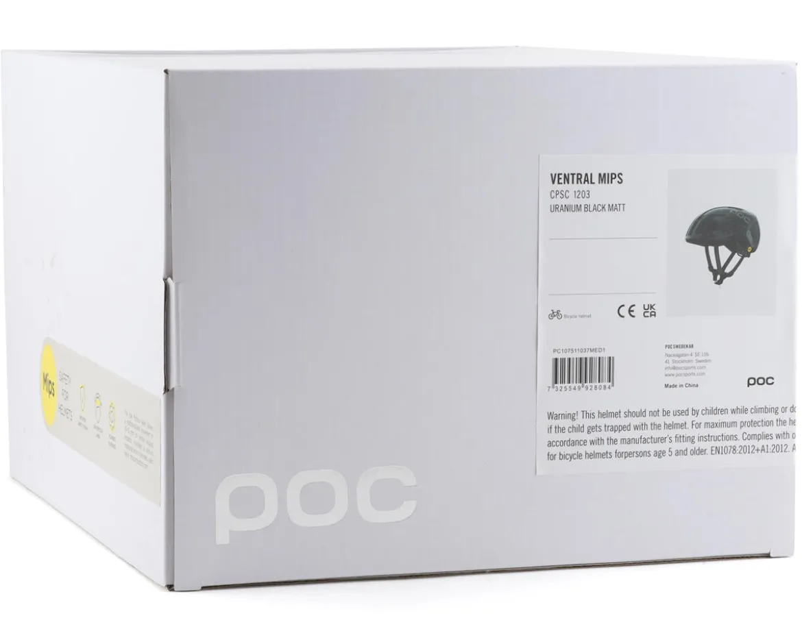 POC Ventral MIPS Helmet (Uranium Black Matte) (M)