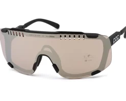 POC Devour Mid Sunglasses (Uranium Black) (Partly Sunny Silver/Clear) (Clarity Trail)