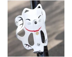 Portland Design Works The Lucky Cat Water Bottle Cage (White)