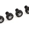 Portland Design Works Zit Bitz Decorative Frame Bolts (Black) (Leaf) (4-Pack)