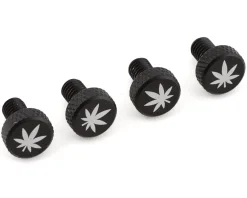 Portland Design Works Zit Bitz Decorative Frame Bolts (Black) (Leaf) (4-Pack)