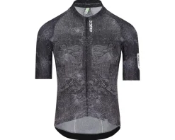 Q36.5 Gregarius Pro Damask Short Sleeve Jersey (Black) (S)