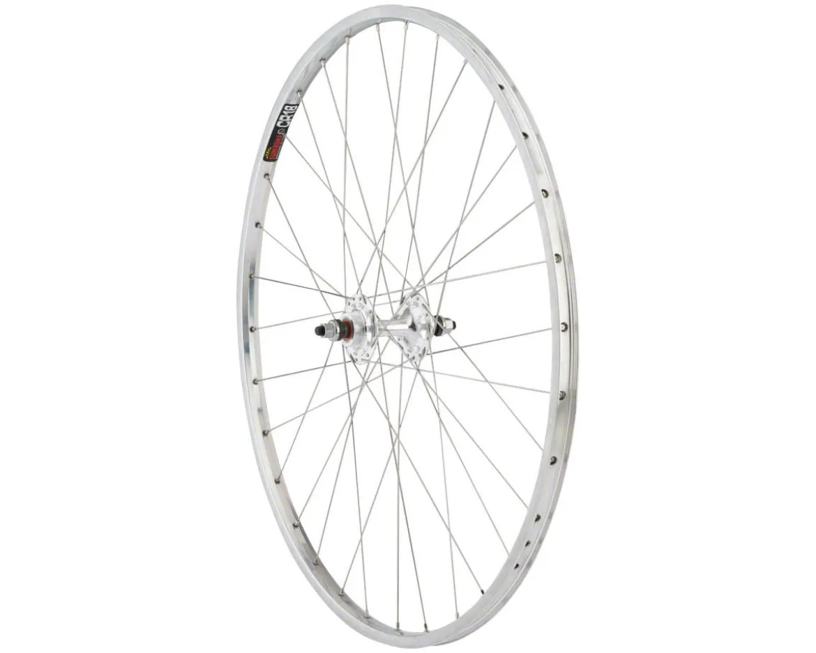 Quality Wheels CR-18 Track Rear Wheel (27") (10 x 1 x 120mm) (Rim Brake) (Fixed/Freewheel) (Polished/Silver) (Clincher)