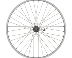 Quality Wheels Single Wall Coaster Brake Rear Wheel (Silver) (3-Prong Cog) (3/8" x 124mm) (26")