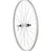 Quality Wheels Value Single Wall Series Rear Wheel (700c) (QR x 135mm) (Rim Brake) (HG 10) (Silver) (Clincher)