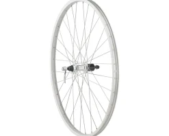 Quality Wheels Value Single Wall Series Rear Wheel (700c) (QR x 135mm) (Rim Brake) (HG 10) (Silver) (Clincher)