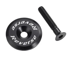 Reverse Components Alloy Ahead Top Cap with Screw (Black)