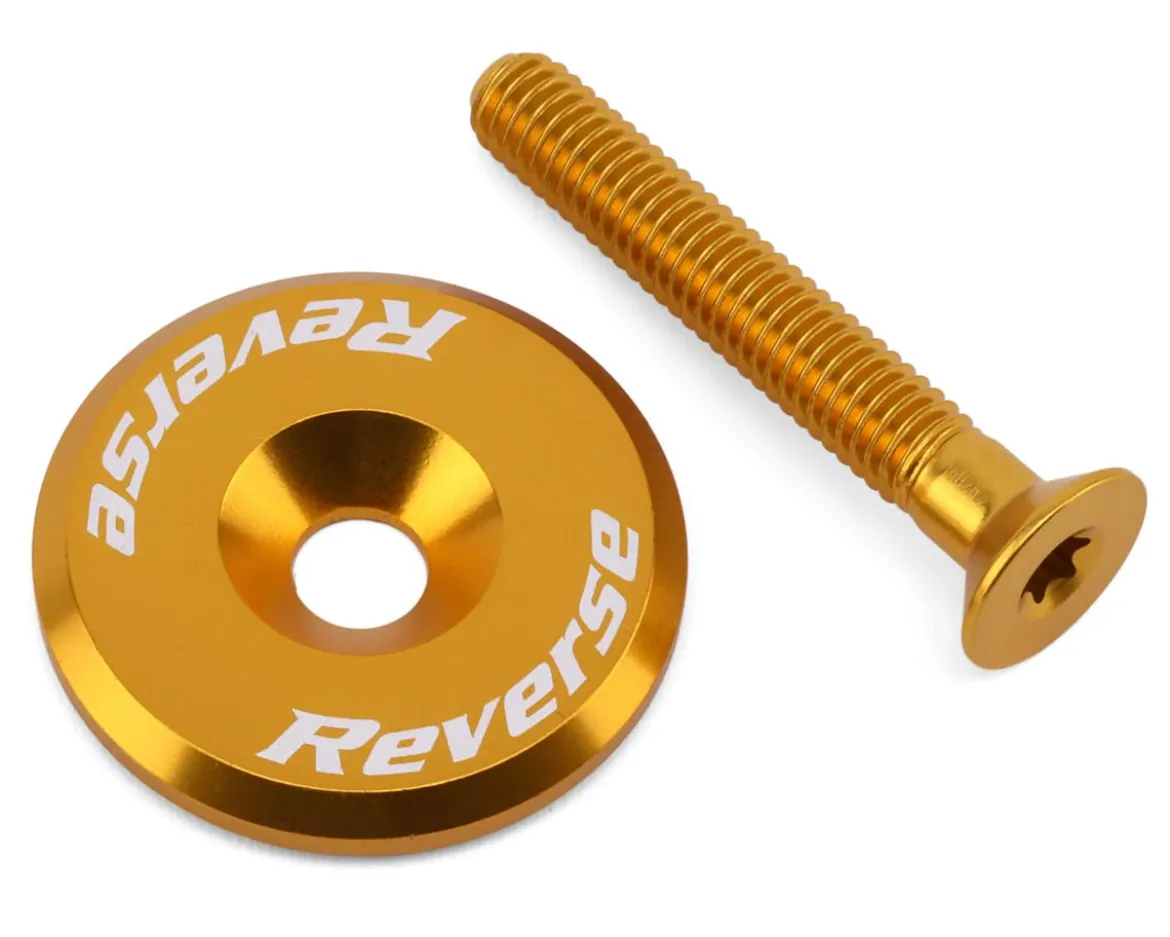 Reverse Components Alloy Ahead Top Cap with Screw (Gold)