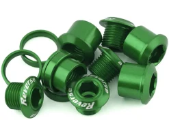 Reverse Components Chainring Bolt Set (Green) (4 Pack)