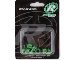 Reverse Components Chainring Bolt Set (Green) (4 Pack)