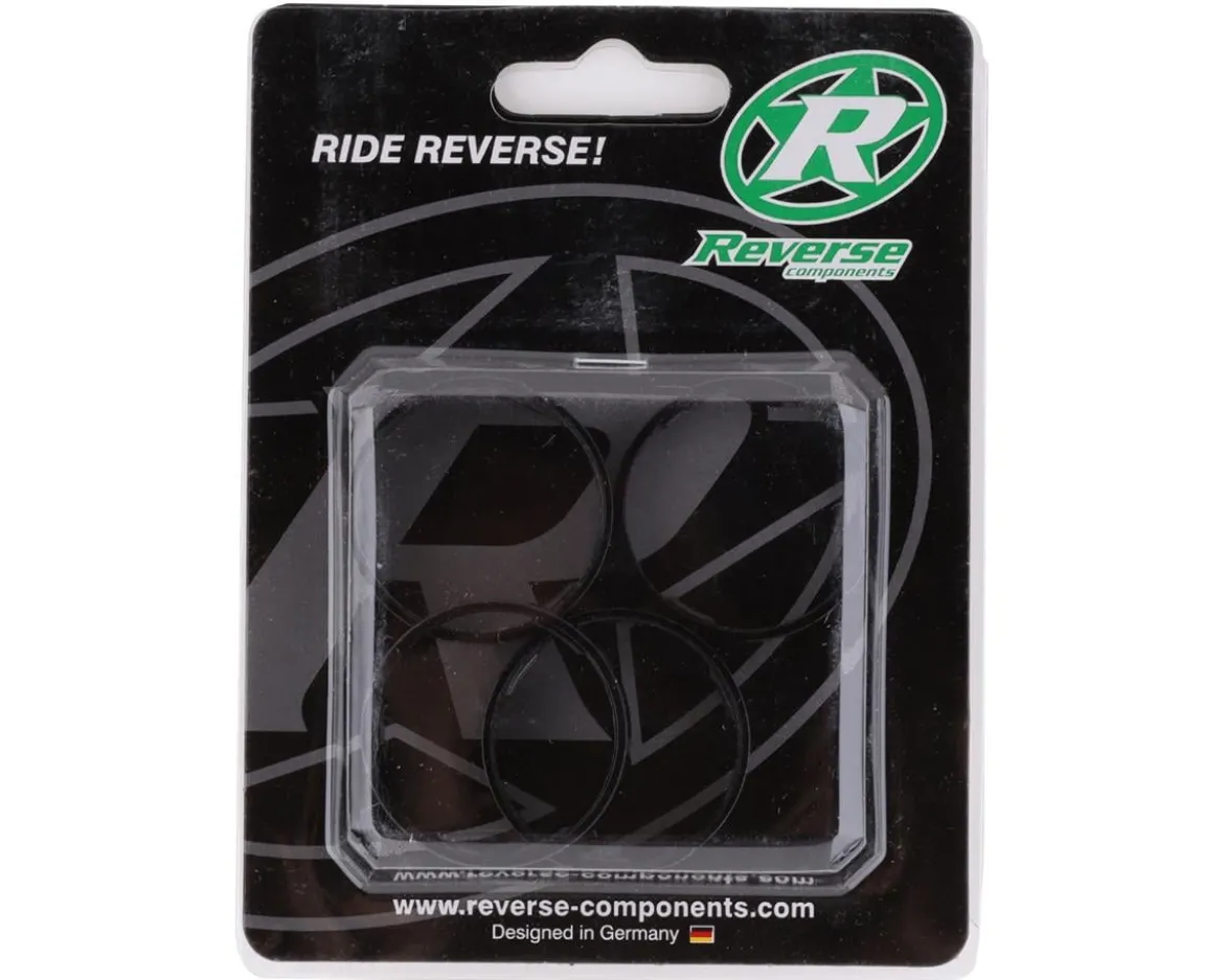 Reverse Components Ultralight Headset Spacer Set (Black) (4)