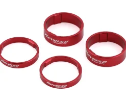 Reverse Components Ultralight Headset Spacer Set (Red) (4)