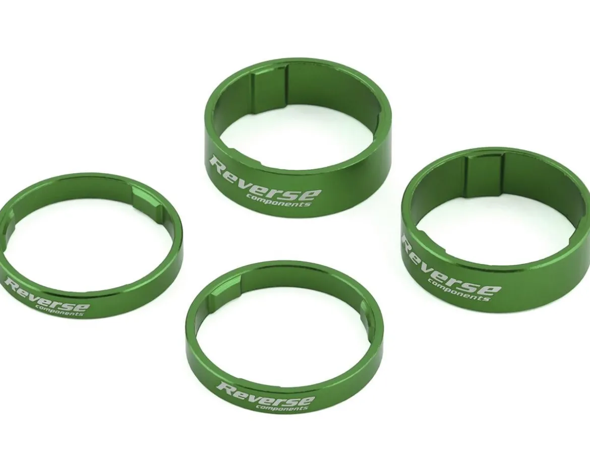 Reverse Components Ultralight Headset Spacer Set (Green) (4)
