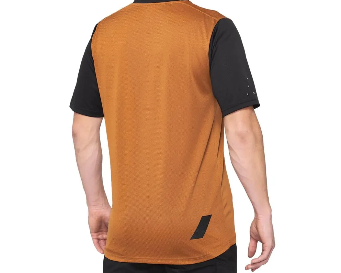 100% Ridecamp Men's Short Sleeve Jersey (Terracotta/Black) (S)