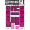 RockShox Decal Kit (35mm) (Dual Crown) (Magenta)