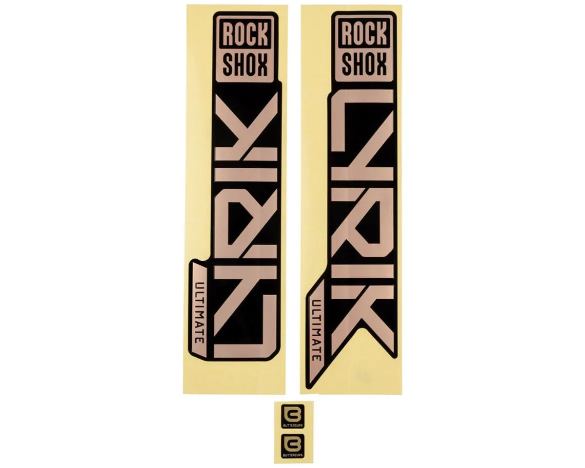 RockShox Fork Decal Kit (Lyrik Ultimate) (Matte Copper Foil For High Gloss Black) (27.5/29") (2023+)