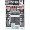 RockShox Fork Decal Kit (White) (For BoXXer and Domain Forks)