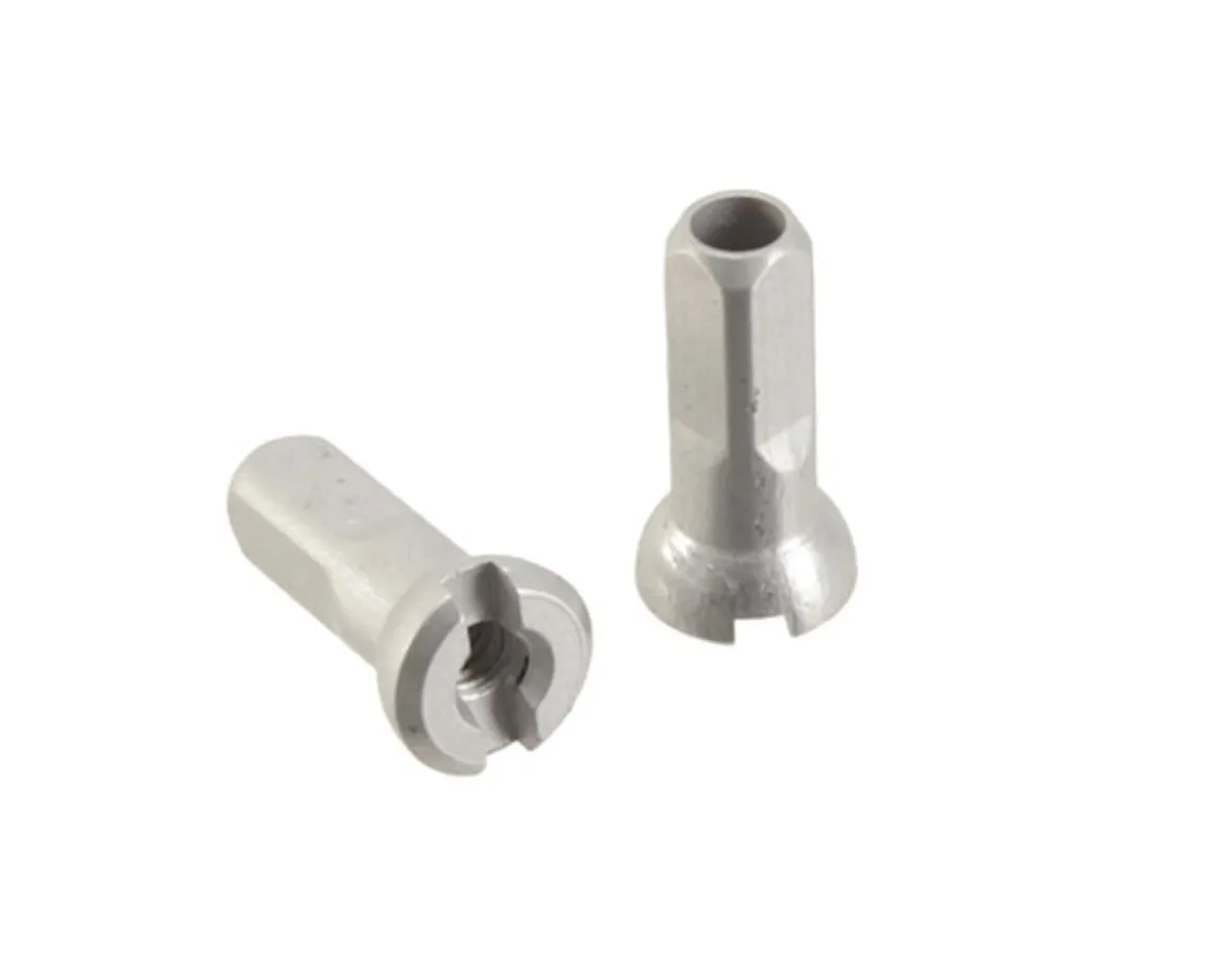 Sapim Alloy Polyax Nipples (Silver) (14g/12mm) (Bag of 100)