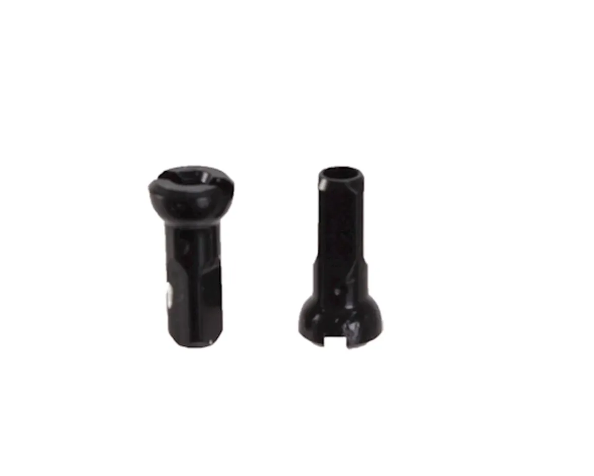 Sapim Secure Lock Alloy Nipples (Black) (14g/12mm) (Bag of 100)