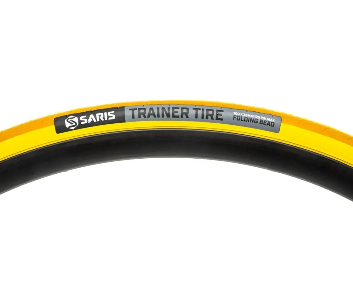 Saris Indoor Trainer Tire (Yellow) (700c) (25mm) (Folding)
