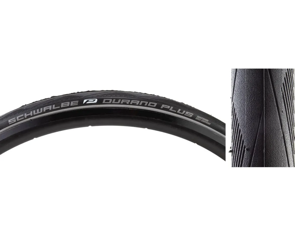 Schwalbe Durano Plus Road Tire (Black) (700c) (25mm) (Wire) (Folding) (Addix/SmartGuard)