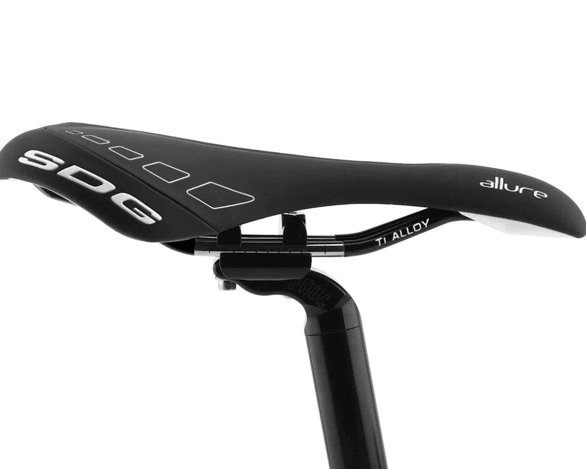SDG Allure Women's Saddle (Black/White) (Titanium Rails) (143mm)