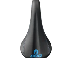 SDG Bel-Air RL Saddle (Black/Cyan) (Steel Rails) (140mm)