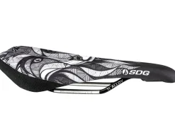 SDG "Chepi" Duster P MTN Saddle (Black/White Fox) (Titanium Rails) (140mm)