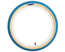 SE Bikes Cub BMX Tire (Blue/Tan) (20") (2.0") (406 ISO) (Wire)