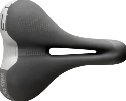 Selle Italia T3 Flow Saddle (Black) (Steel Rails) (S2) (210mm)