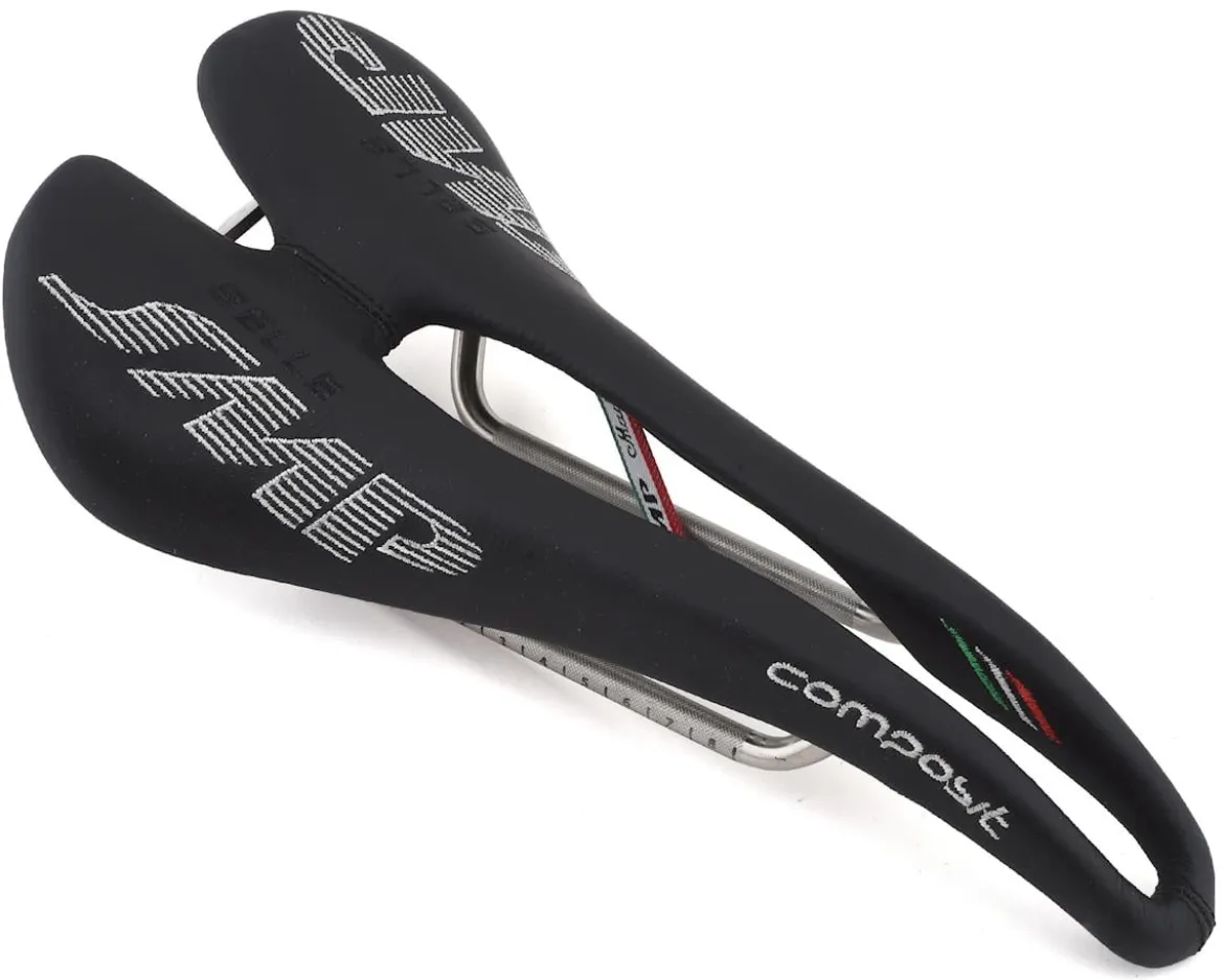 Selle SMP Composit Saddle (Black) (AISI 304 Rails) (129mm)