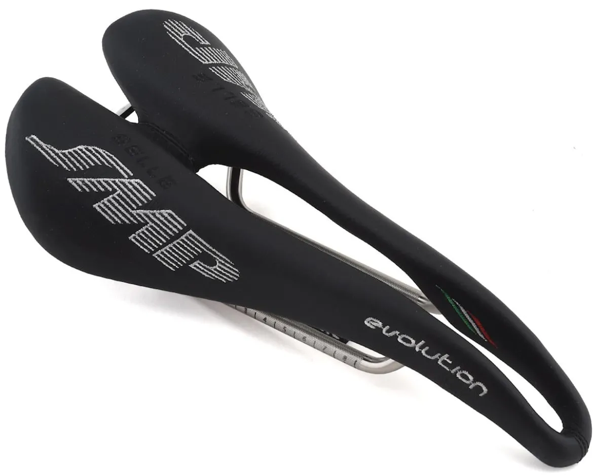 Selle SMP Evolution Saddle (Black) (AISI 304 Rails) (129mm)